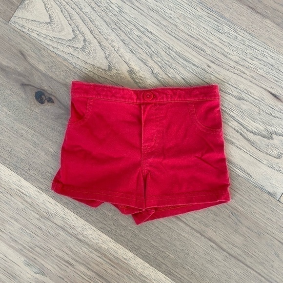 Fisher Price Unisex Red Knit Faux Pocket Toddler Shorts Size 24M - Picture 2 of 6